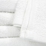 Closeup of 22x44 Economy White Gym Towels