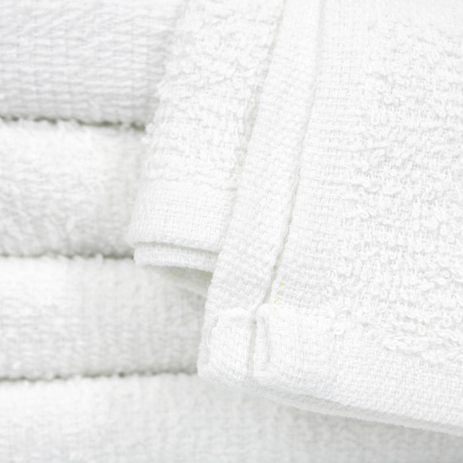 Closeup of 22x44 Economy White Gym Towels