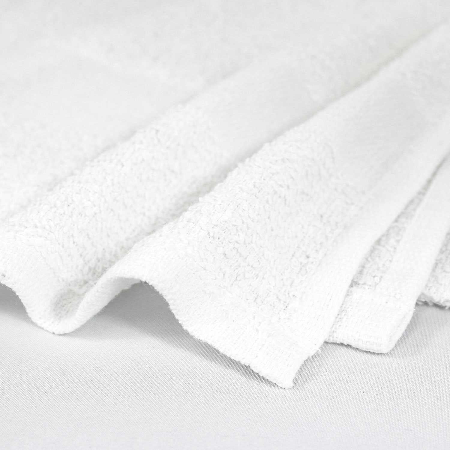 Closeup of 22x44 Economy White Gym Towels