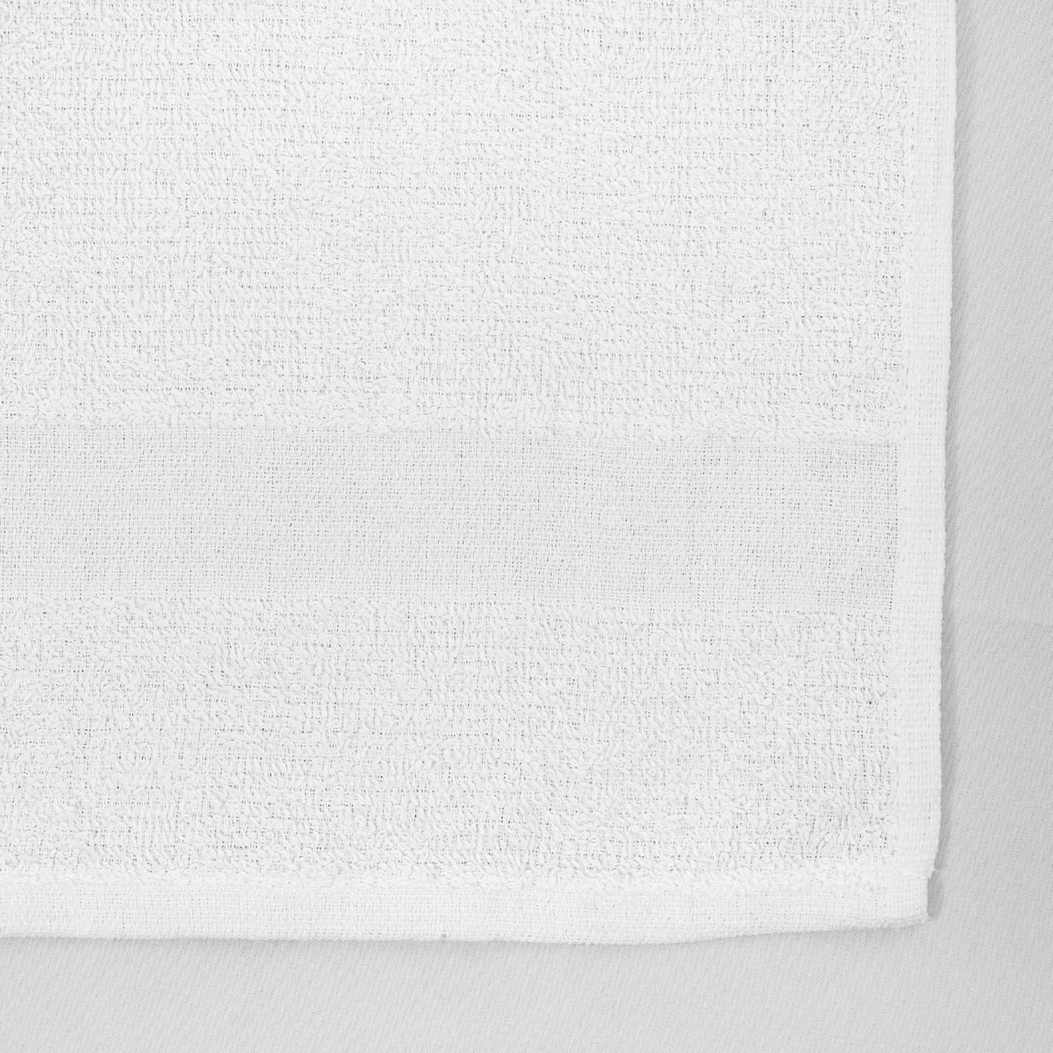 Closeup of 22x44 Economy White Gym Towels