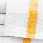 22x44 Gold Center Stripe Workout Towel