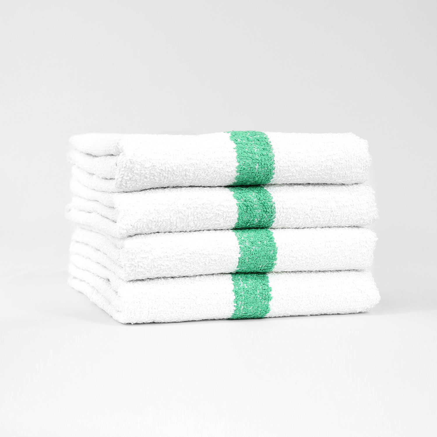 22x44 Green Center Stripe Workout Towel