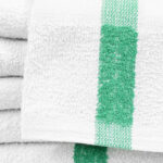 22x44 Green Center Stripe Workout Towel