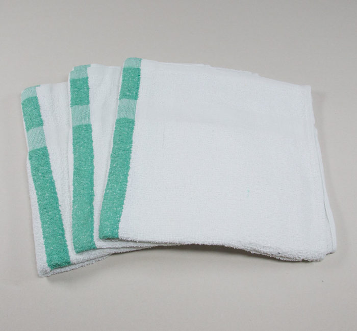 22 x 44 Green Stripe Bath Pool Gym Towel