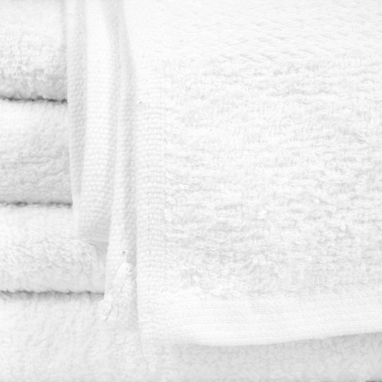 Closeup of 22x44 Premium White Gym Towels