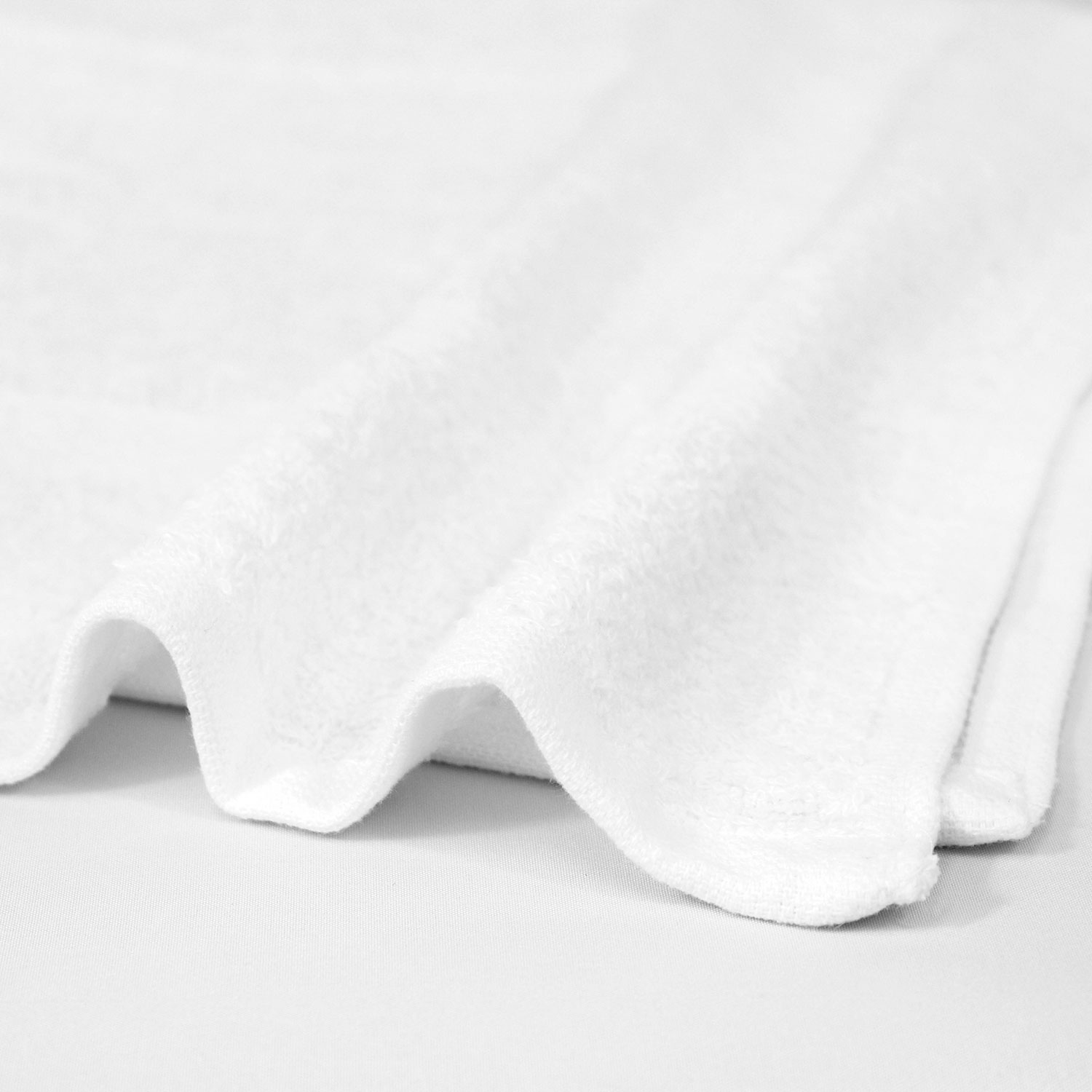 Closeup of 22x44 Premium White Gym Towels