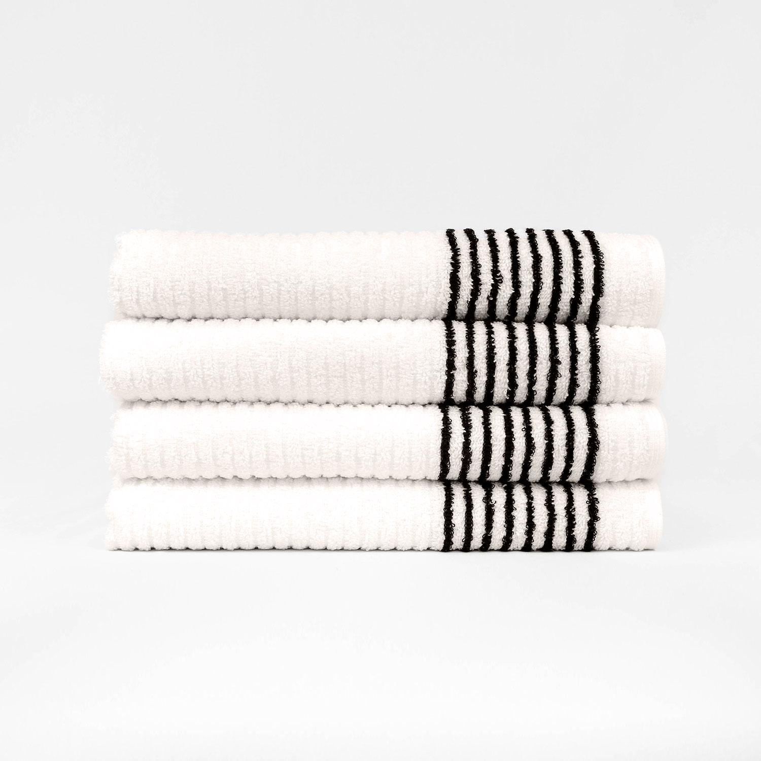22x44 White Black Stripes Golf Caddie Towel St2244 White Blk Bgrade 1