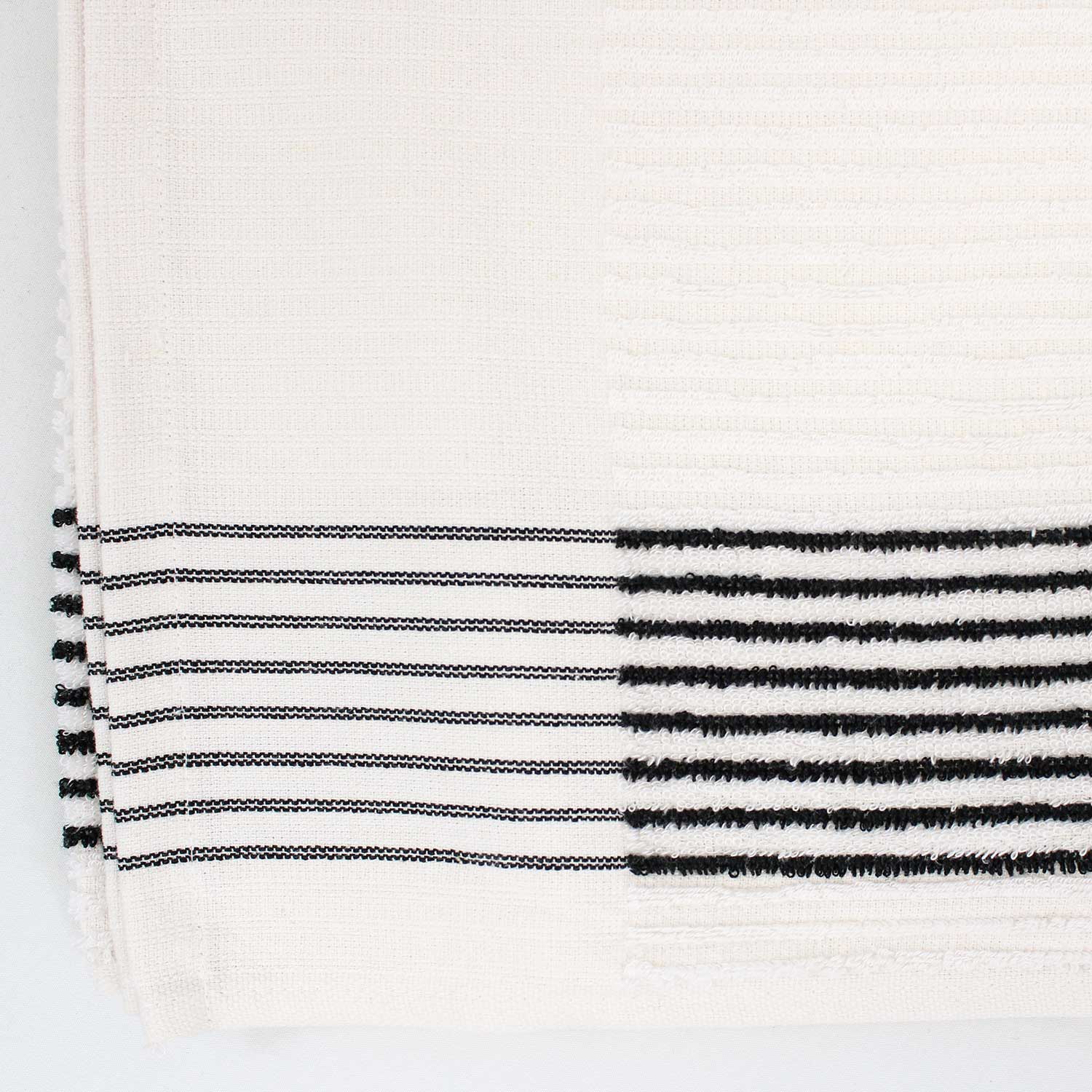 22x44 White Black Stripes Golf Caddie Towel St2244 White Blk Bgrade 1