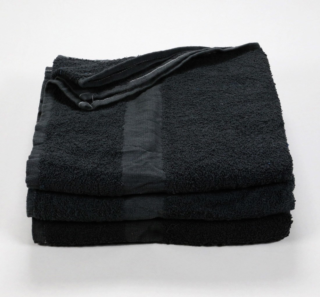 22x48 Black Wholesale Bath Towel Texon Athletic Towel