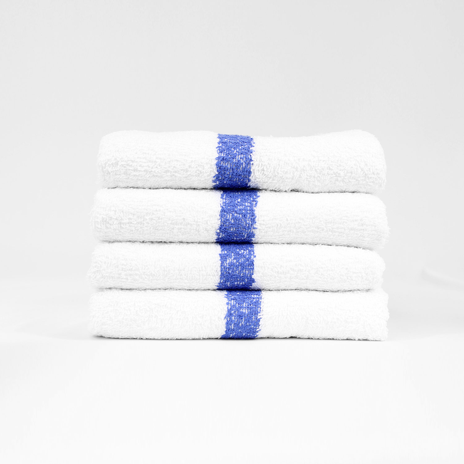 Blue Center Stripe Workout Towels