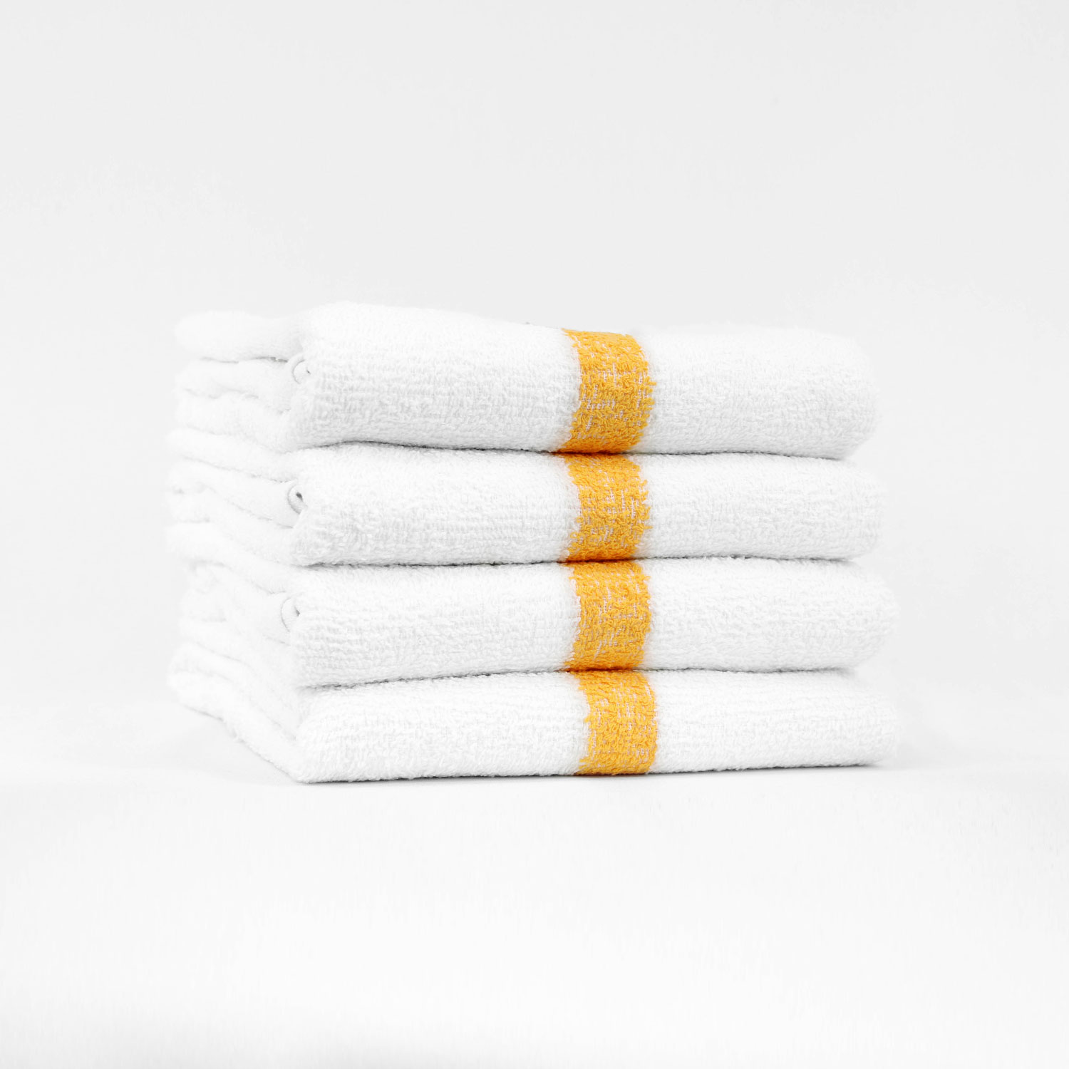 Yellow Center Stripe Workout Towels