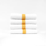 Yellow Center Stripe Workout Towels