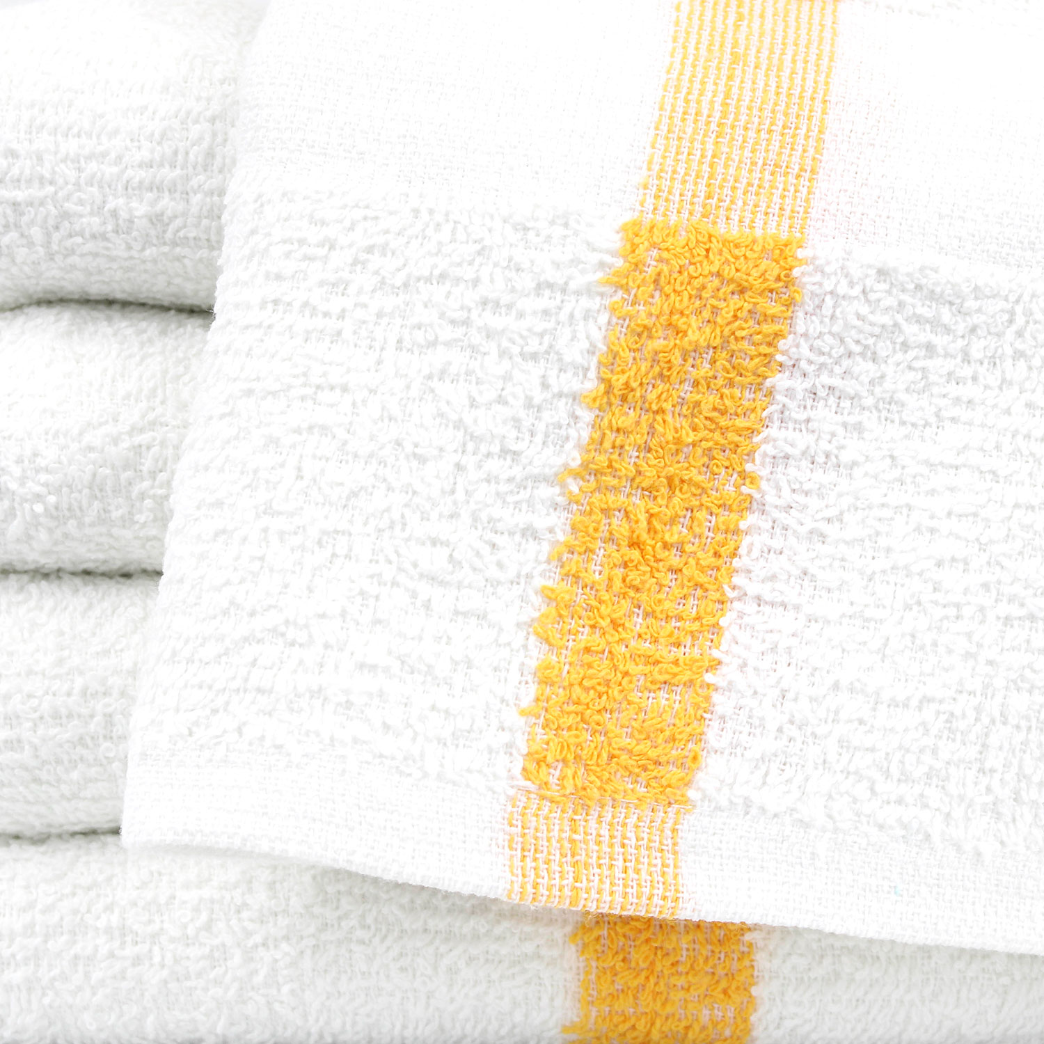 Yellow Center Stripe Workout Towels