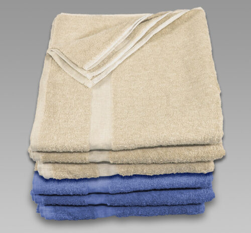 24x50 Color Towels - Porcelain Blue and Tan