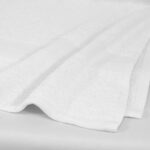 Closeup of 24x50 White Bath Towels 10.50lb