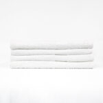 Stack of 24×48 Premium White Gym Towels