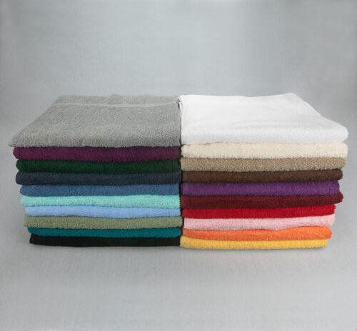 Colored bath towels in bulk outlet