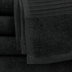 Closeup of 27x54 Black Towel
