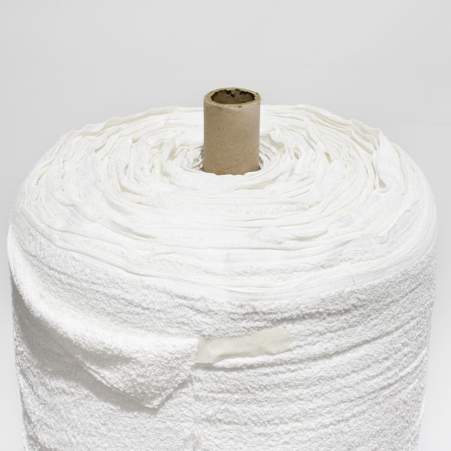Bulk Roll Terry Cloth Fabric; White Terry Cloth Bolt