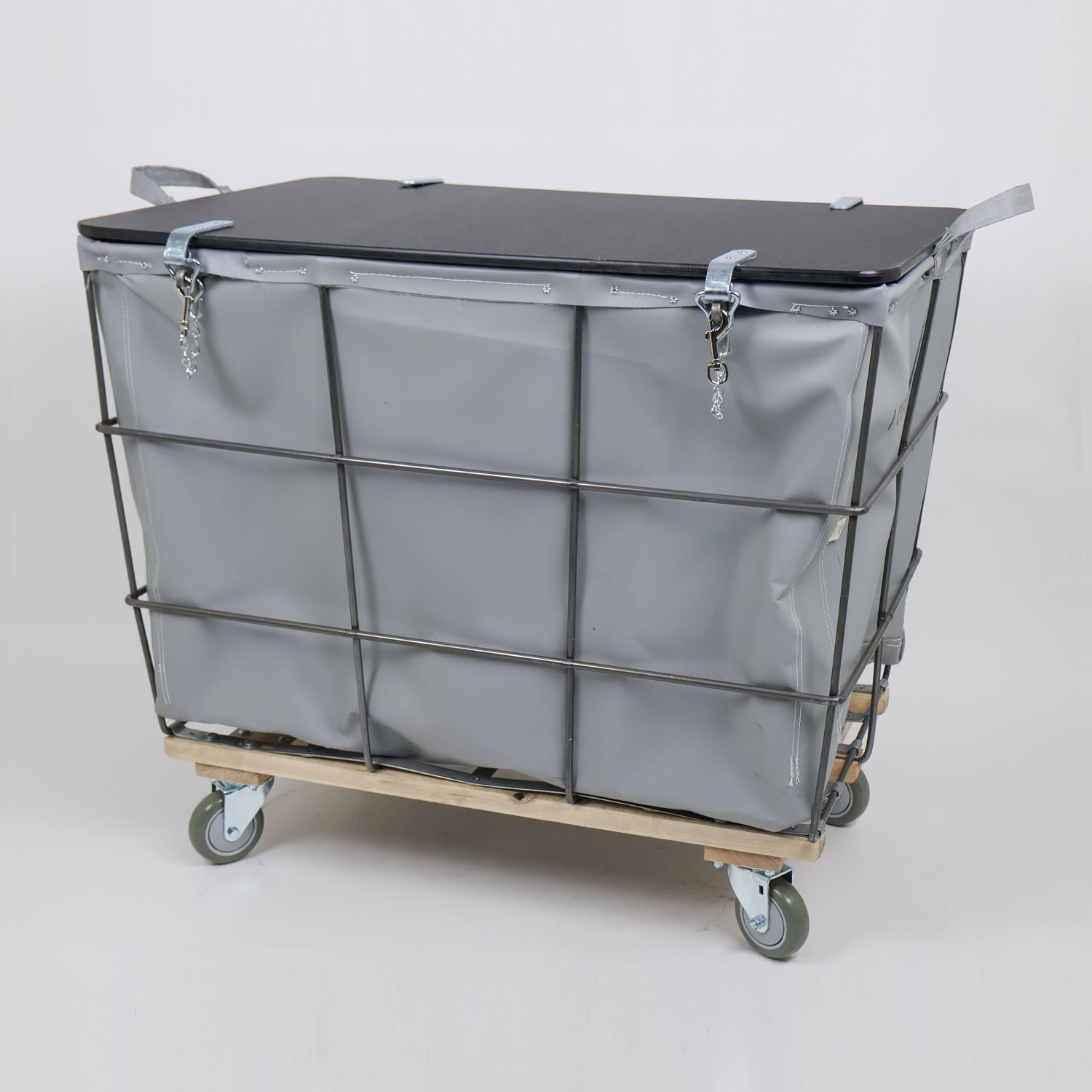 Exterior Frame Travel Laundry Cart Grey