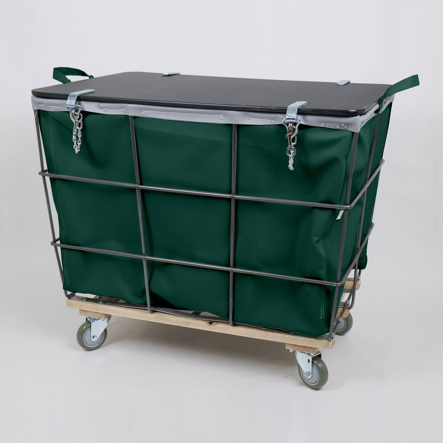 Exterior Frame Travel Laundry Cart Hunter Green