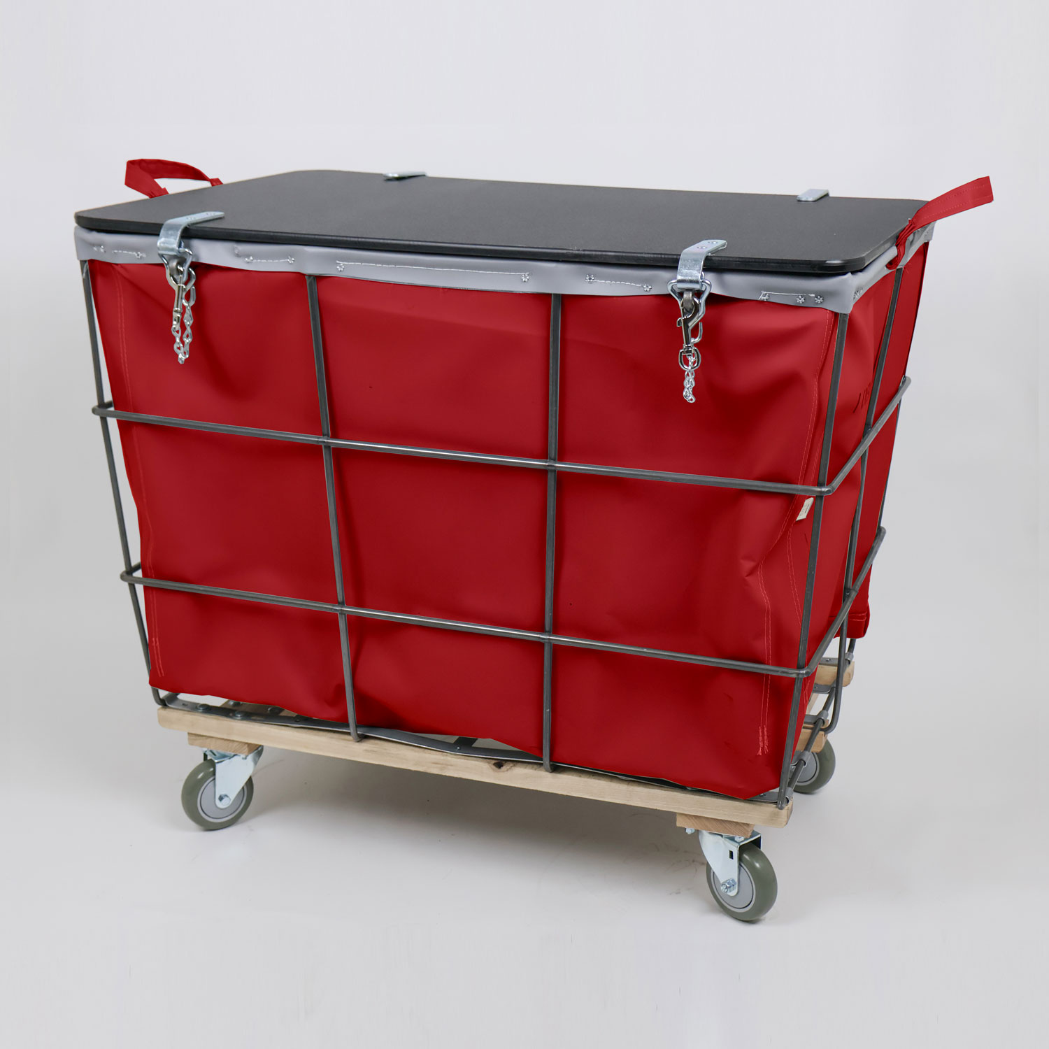 Exterior Frame Travel Laundry Cart Red