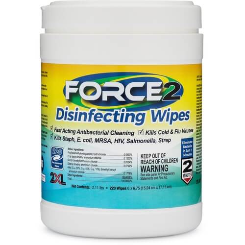 Medical Grade Disinfecting Wipes, 2XL407, FORCE2 Wipes