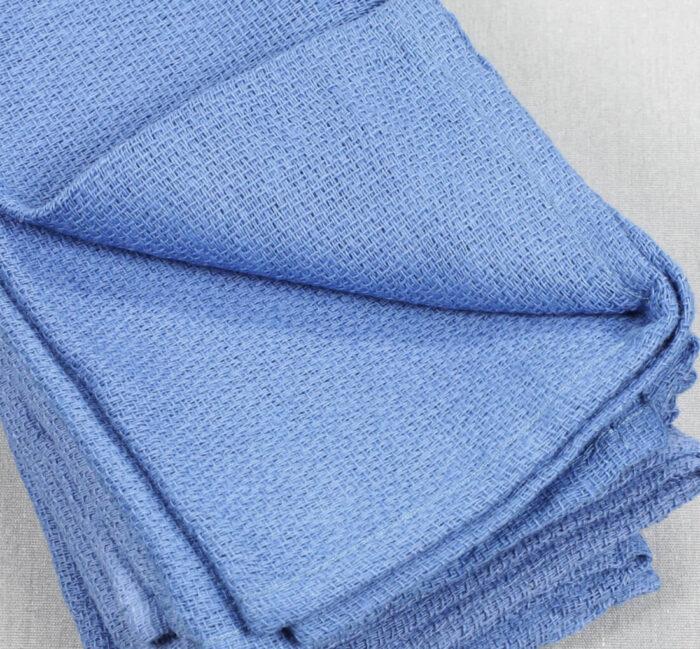 Blue Huck Surgical Towels, Blue Surgical Cleaning Rag, blue glass cleaning towels