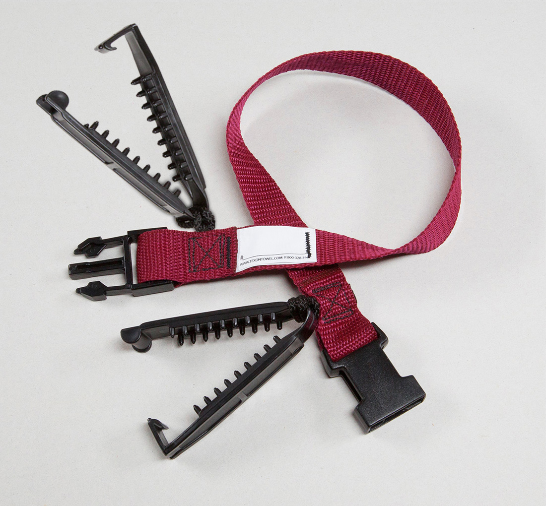 Laundry Loop, Straps with Double Sock Clips Texon Athletic Towel