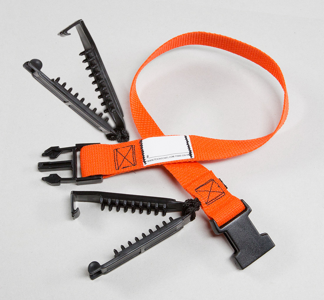 Laundry Loop, Straps with Double Sock Clips Texon Athletic Towel