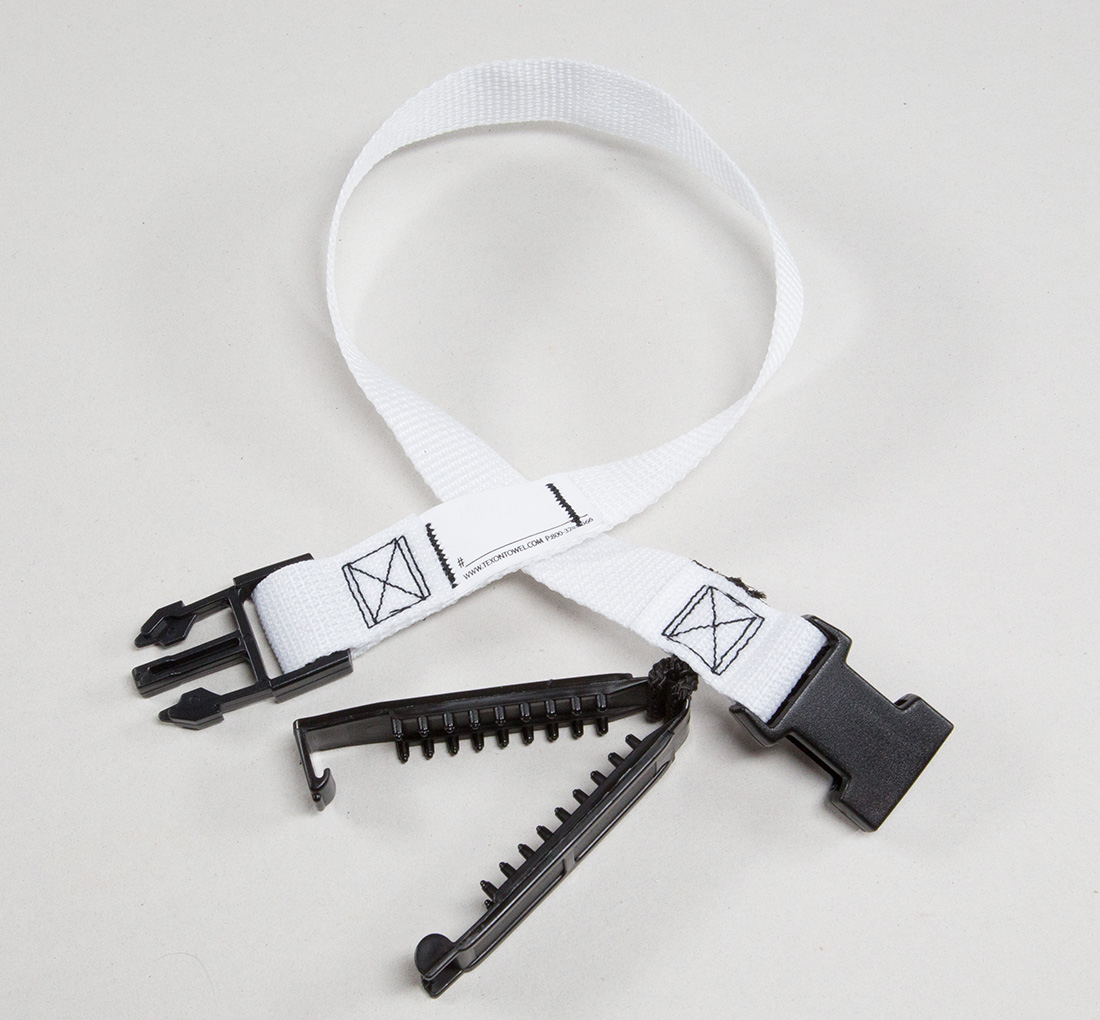 Laundry Straps, Loops with Sock Clip Texon Athletic Towel