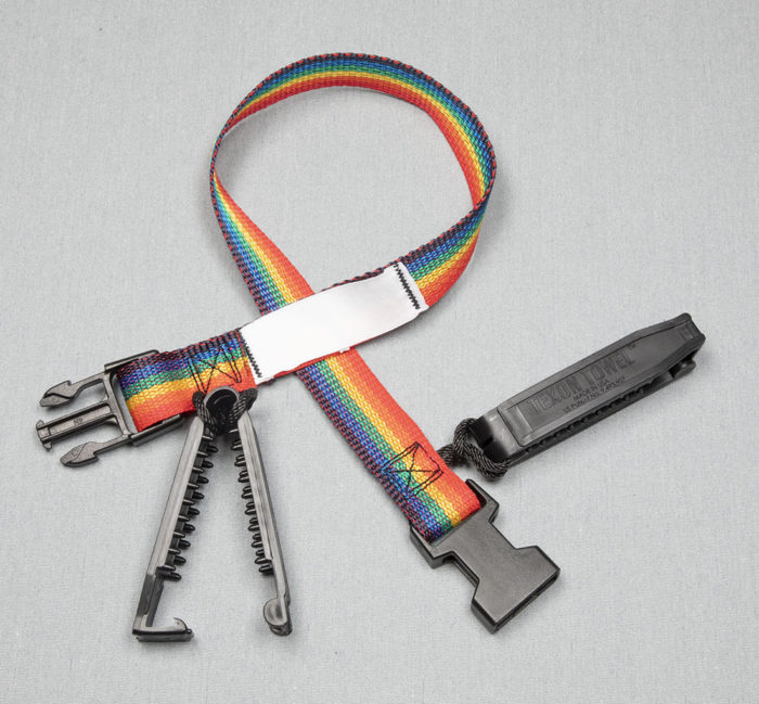 Laundry Straps Loops Double Clip Rainbow