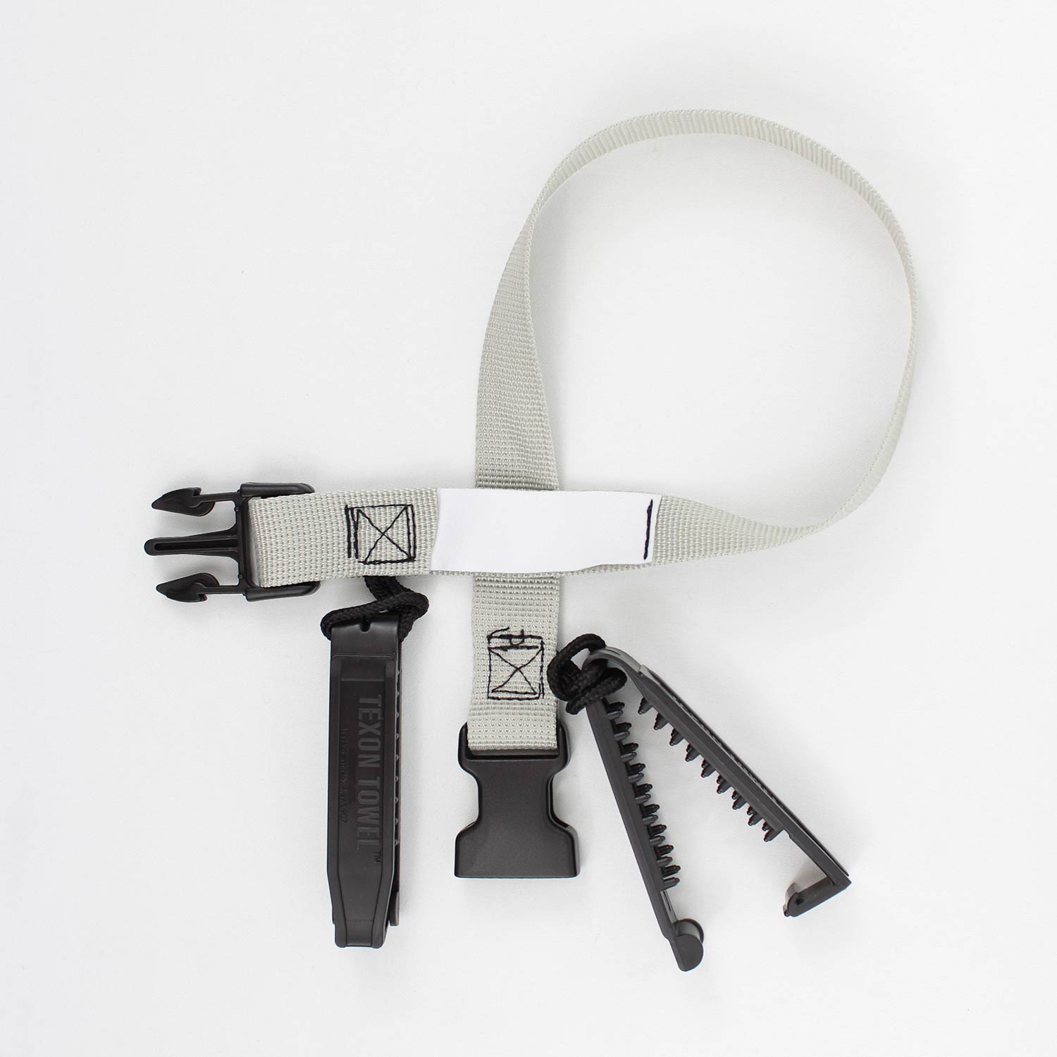 Laundry Loops Straps with Double Clip - Gray