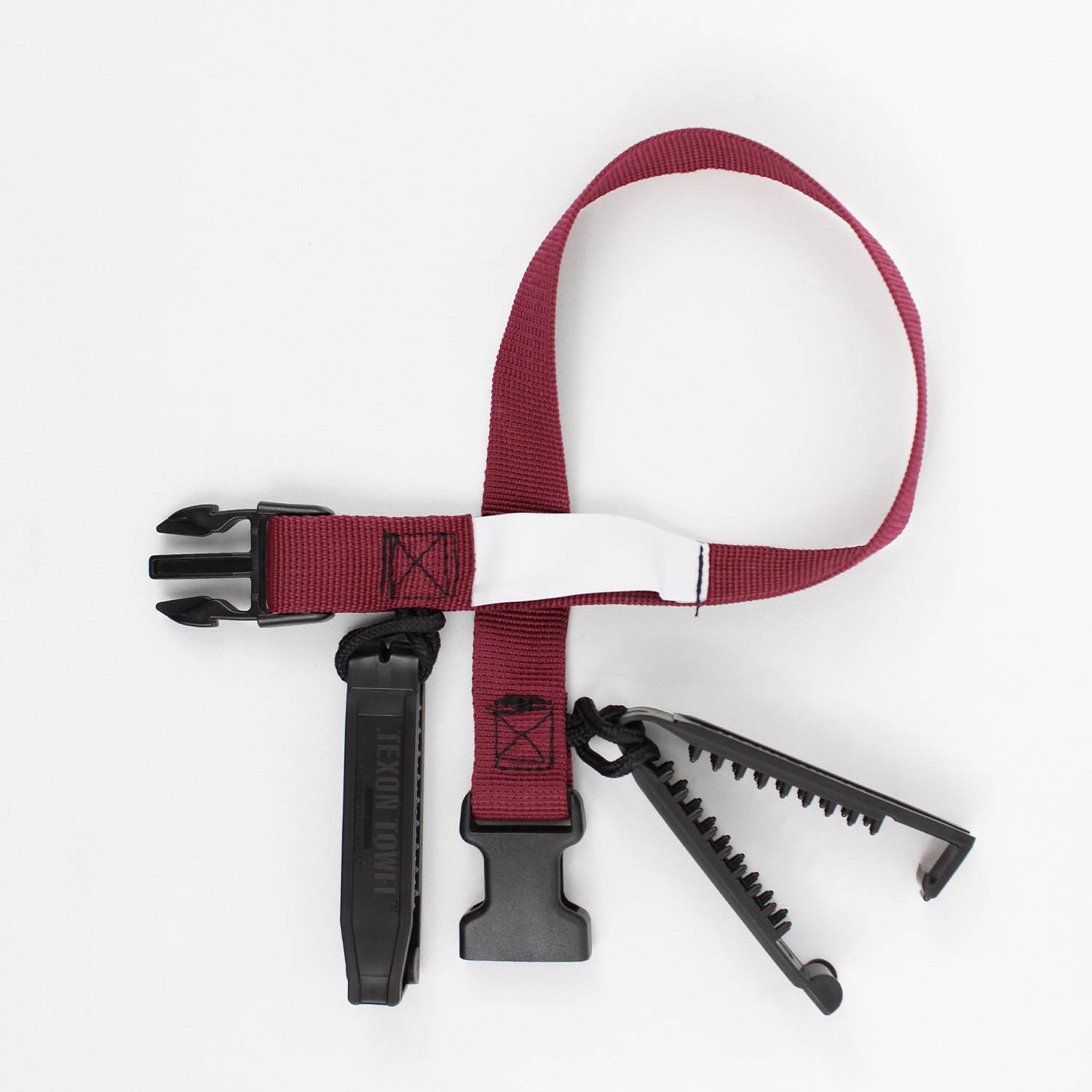 Laundry Loops Straps with Double Clip - Maroon