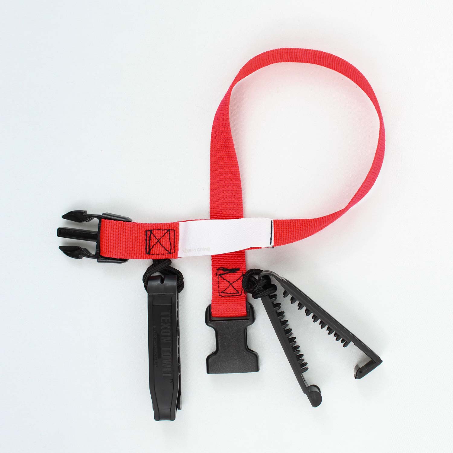 Laundry Loops Straps with Double Clip - Red