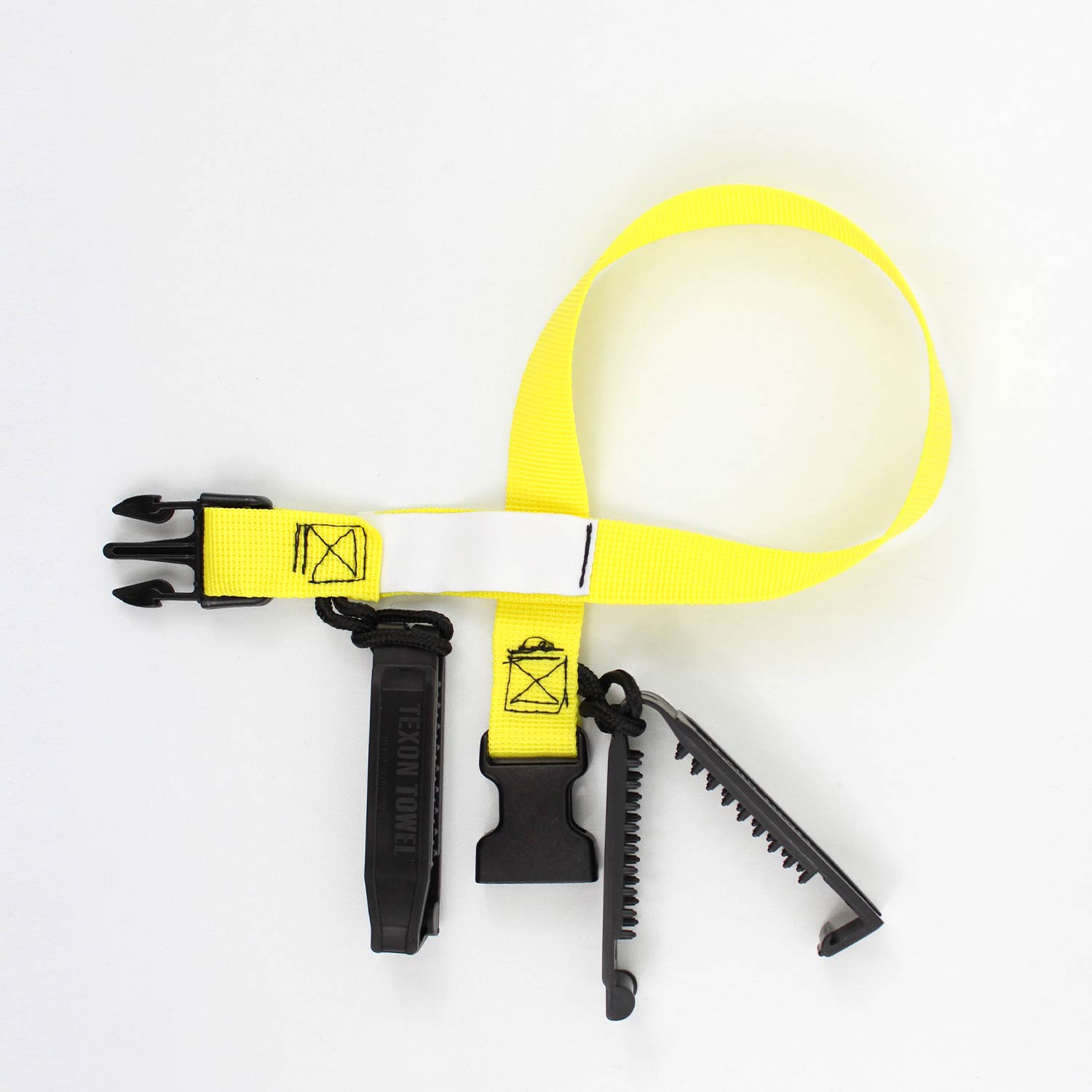 Laundry Loops Straps with Double Clip - Yellow