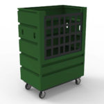 Maxi Movers M7093 Bulk Delivery Truck Forest Green Poly Bulk Truck with Netting