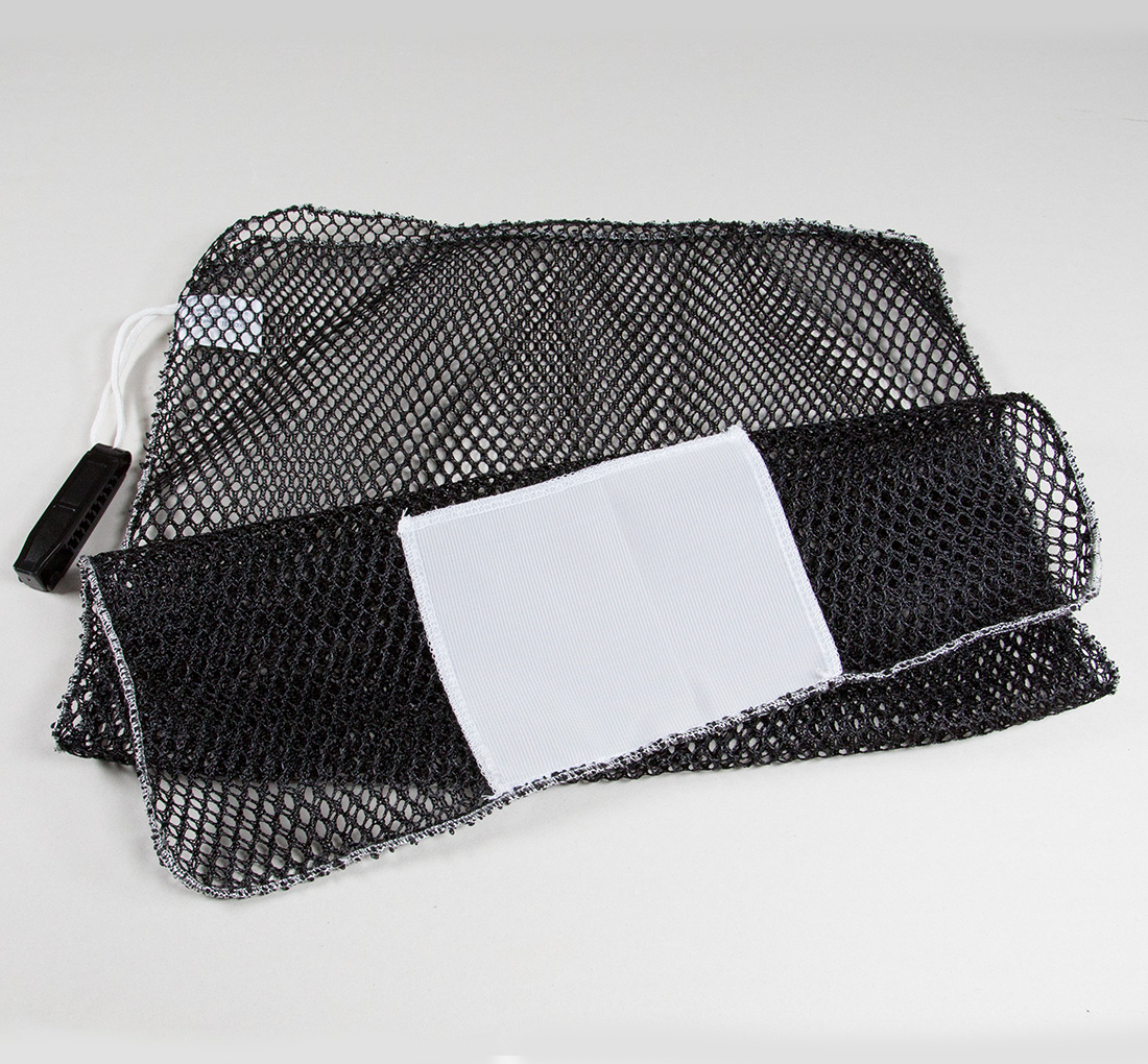 Texon Towel 20x30 Mesh Drawcord Laundry Bag with ID Tag - White