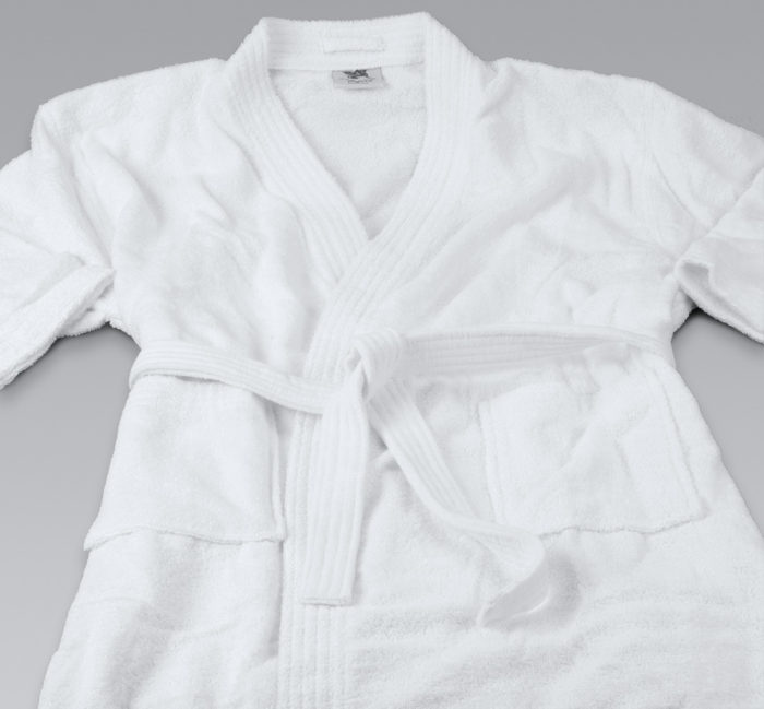 R108 48×60 White Basic Cotton Terry Bathrobe B