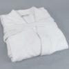 R110 48x60 White Double Laced Imperial Bathrobe