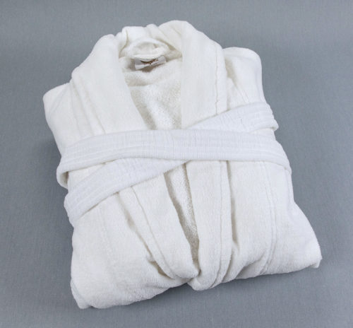 Oxford White Terry Kimono Velour Bathrobe - Texon Athletic Towel