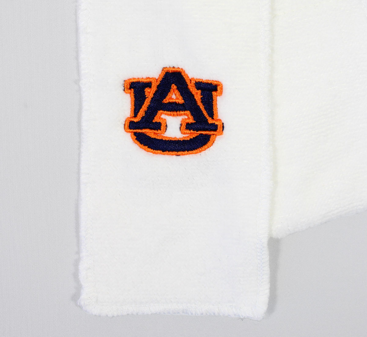 Embroidered Football Swag Towels White Velcro 3x22