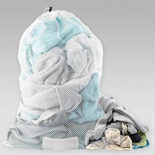 Large Mesh Laundry Bag with Drawstring,Durable Fine Mesh Laundry