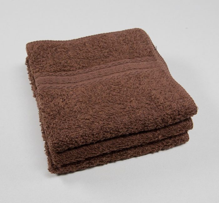 12x12 Brown Color Premium Washcloth