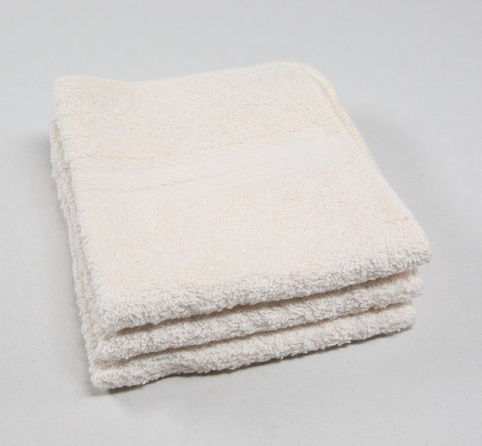 12x12 Ivory Color Premium Washcloth