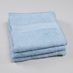 12x12 Sky Light Blue Color Premium Washcloth Grey