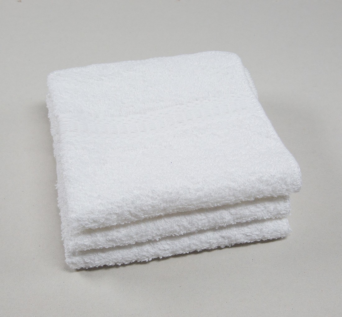 12x12 White Economy Washcloths, 1.00 lb/dz Texon Athletic Towel