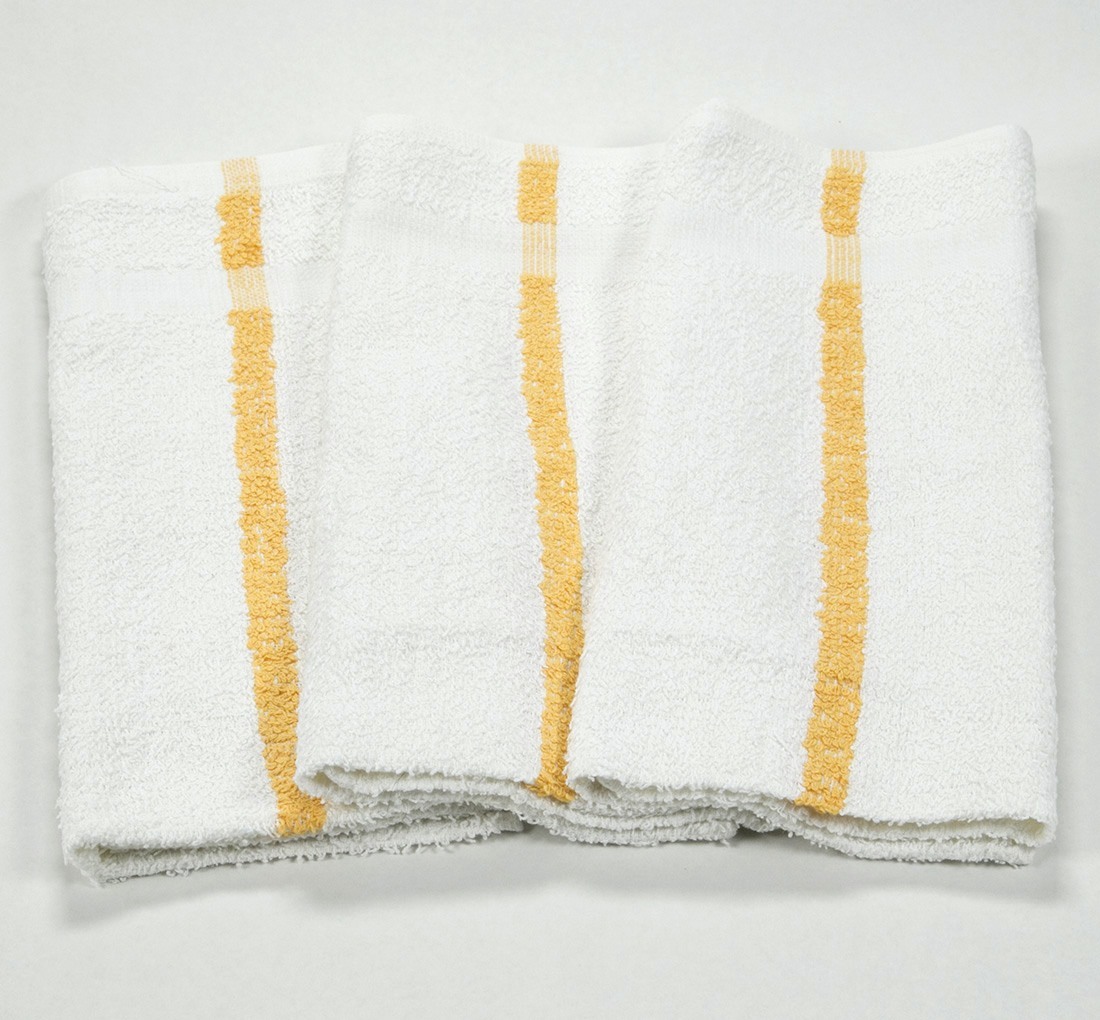 Yellow clearance stripe towel