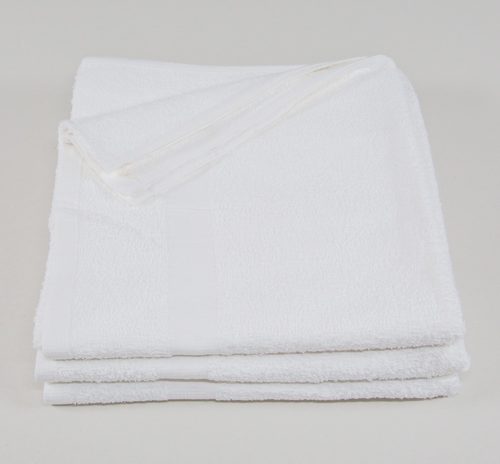 Bulk Premium Gym Towels, White 15x25