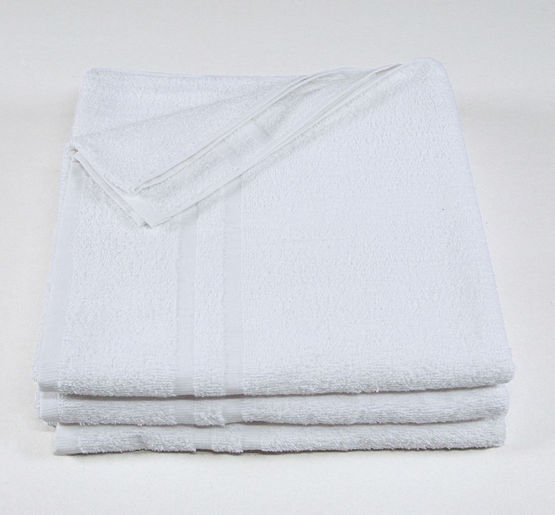 Wealuxe Cotton Bath Towels - 24x50 Inch - Lightweight Soft and Absorbent  Gym Pool Towel - 6 Pack - White 